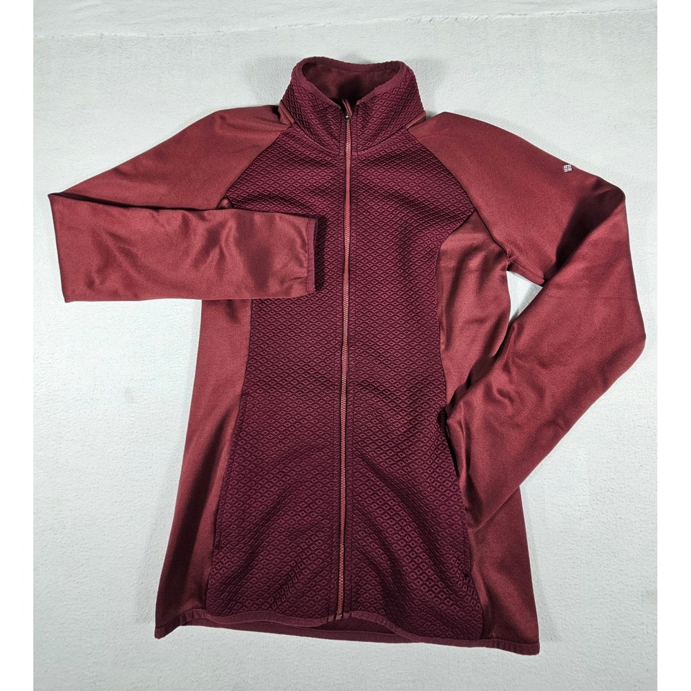Columbia Womens North Loop Full Zip Quilted Jacket Maroon Size Small